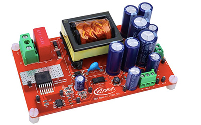 The Infineon REF_62W_FLY_1700V_SiC reference board featuring a 1,700V Infineon CoolSiC MOSFET (Source: Infineon)